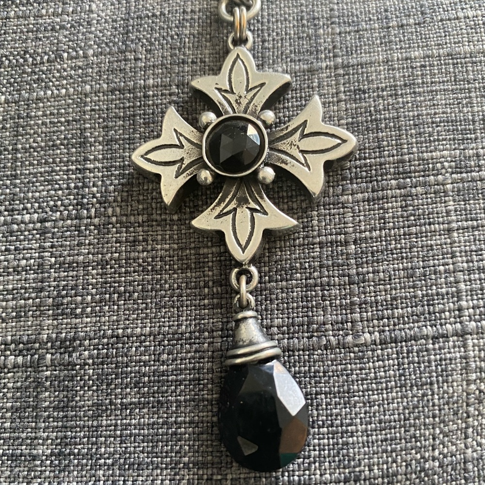 Ben Amun black cross choker necklace